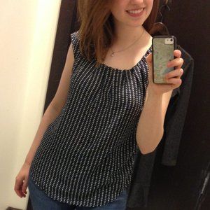 Heart Pattern Dressy Top LC Lauren Conrad